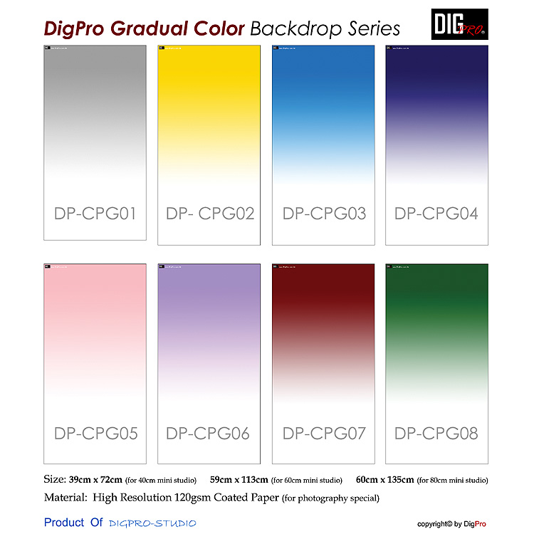 Gradient Colors Background Paper (60cm)